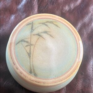 Bamboo Motif Ceramic Art Bowl